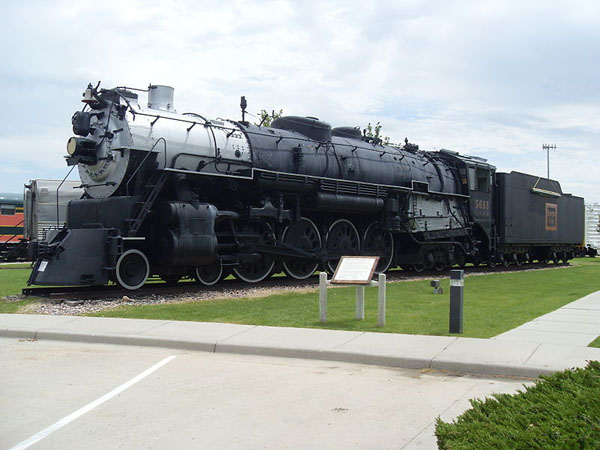 Chicago, Burlington and Quincy Railroad steam locomotive in Douglas, WY